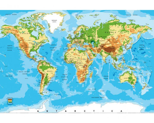 Vliesová fototapeta Mapa světa 0261