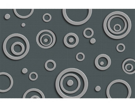 Vliesová fototapeta 3D kovové kruhy 0302