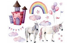 Vliesová fototapeta Unicorns and Rainbow 1417