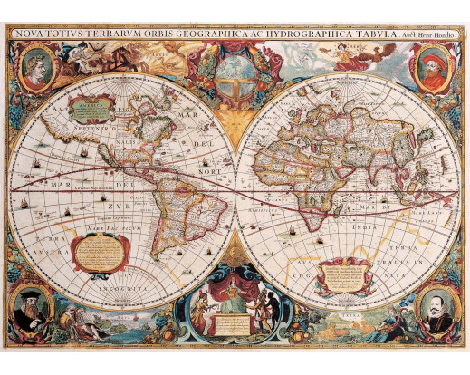 Vliesová fototapeta Antique Map (from 1630) 1500