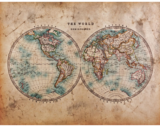 Vliesová fototapeta Hemispheres of Earth 1513
