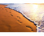 Samolepicí fototapeta na podlahu Footsteps, Stopy v písku